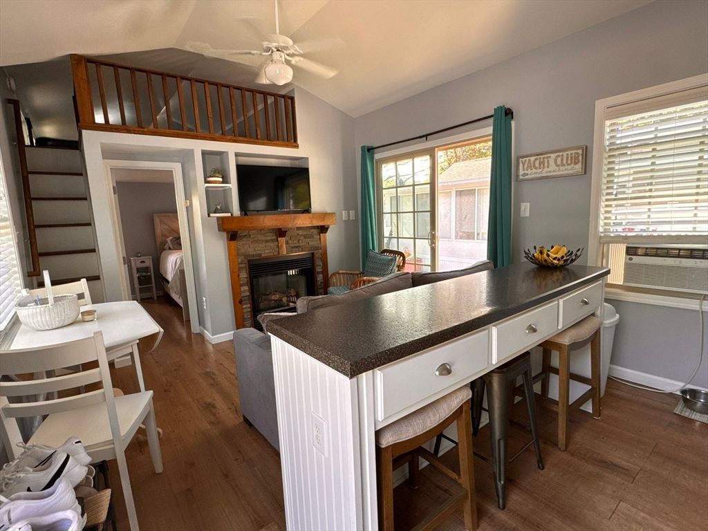 Fireplace, Interior, Wood Texture Flooring