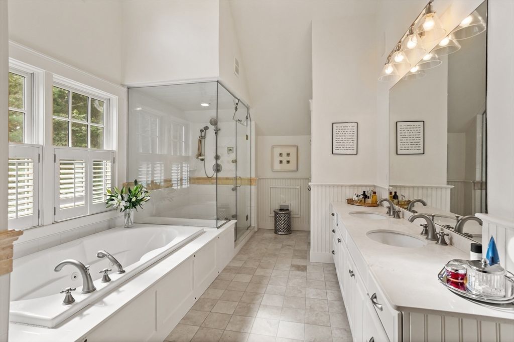 Bathroom, Dual Sink Vanities, Glass Shower, Interior
