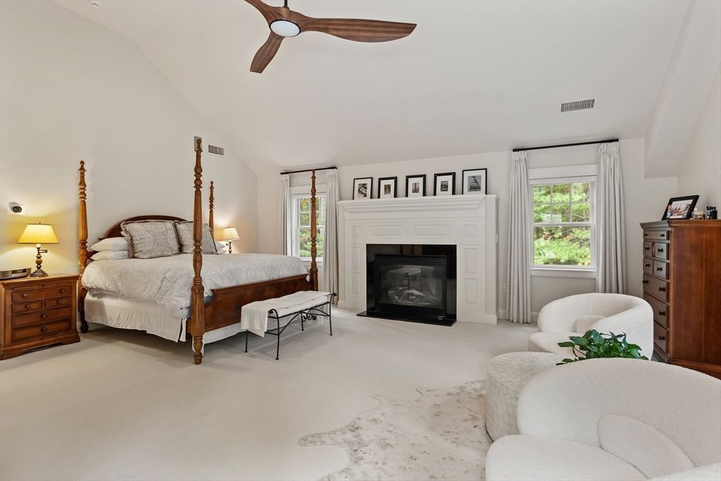 Bedroom, Fireplace, Interior