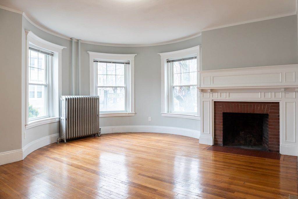 Empty room, Fireplace, Interior, Wood Texture Flooring