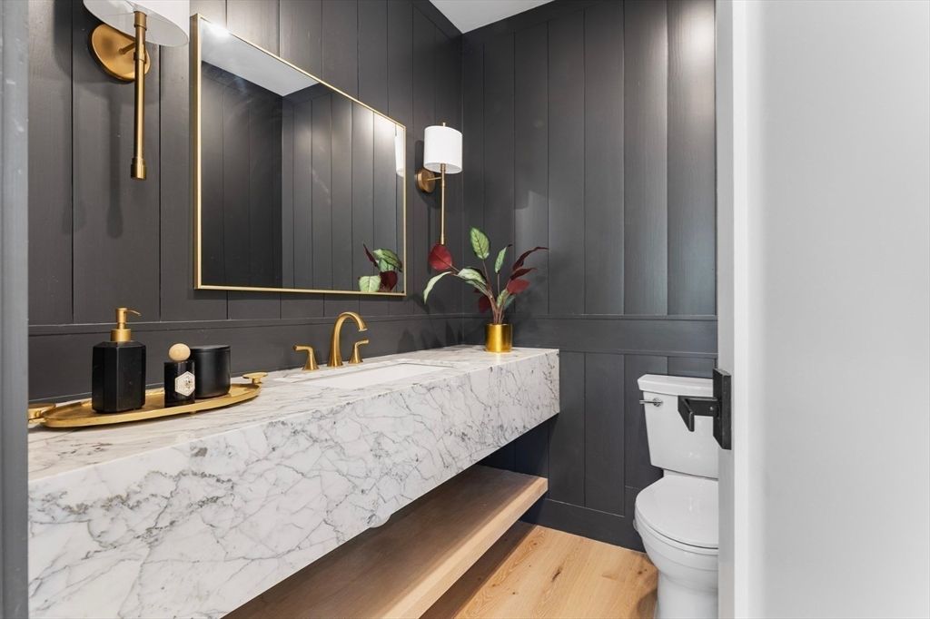 Bathroom, Interior, Wood Texture Flooring, Wooden Walls