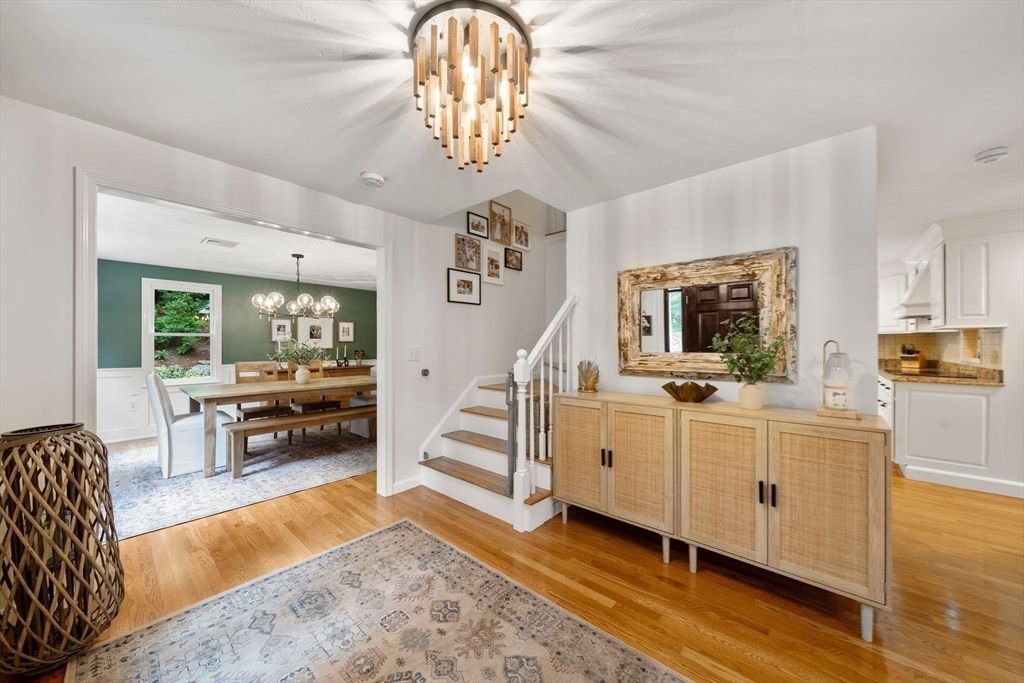Chandelier, Dining room, Interior, Wood Texture Flooring