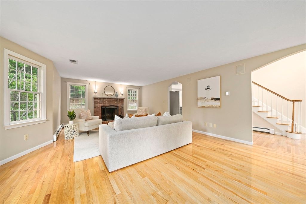 Fireplace, Interior, Living room, Wood Texture Flooring