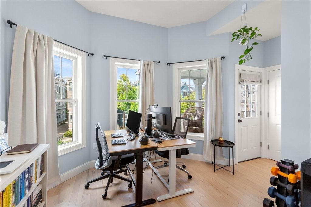 Home Office, Interior, Wood Texture Flooring