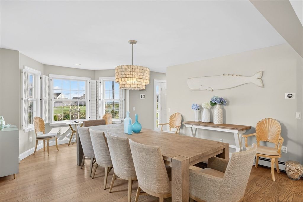 Chandelier, Dining room, Interior, Recessed Lighting, Wood Texture Flooring