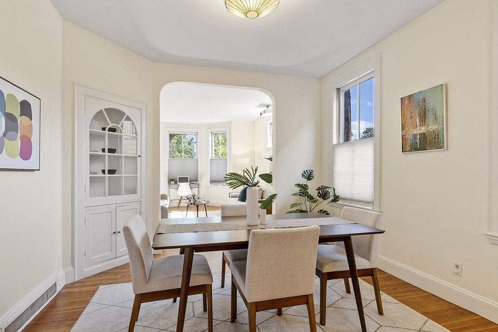 Dining room, Interior, Wood Texture Flooring