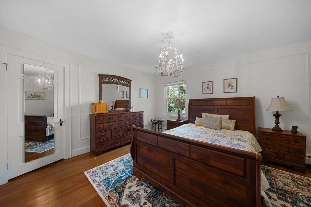 Bedroom, Chandelier, Interior, Wood Texture Flooring