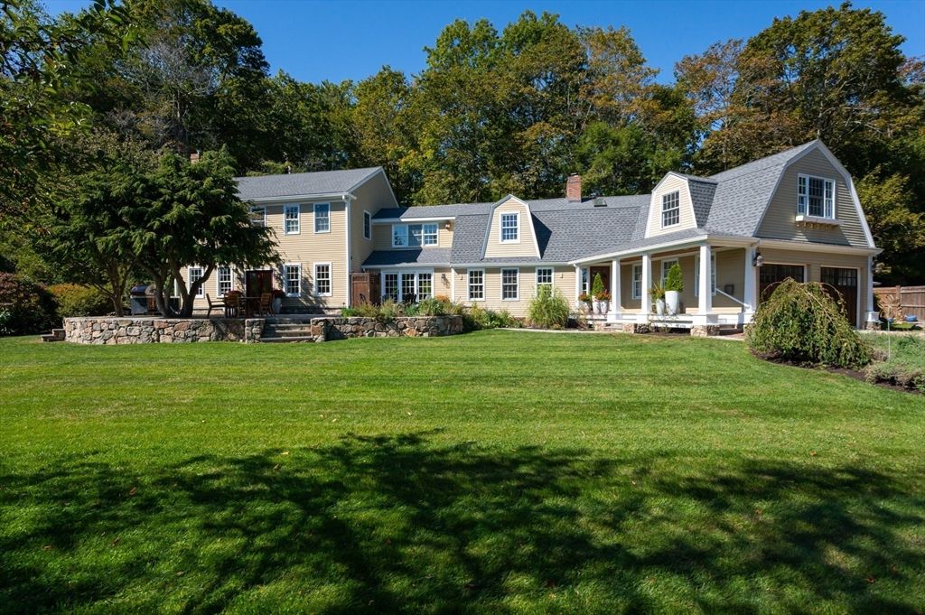 Attached, Backyard, Exterior, Facade, Farmhouse