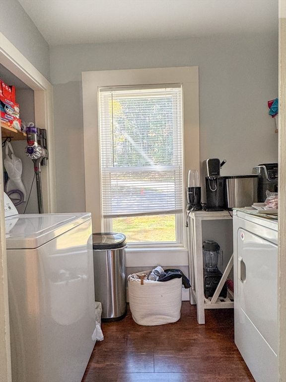 Interior, Washer, Wood Texture Flooring