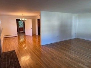 Chandelier, Empty room, Interior, Wood Texture Flooring