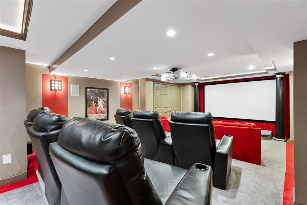 Home Theatre Room, Interior, Projection Screen, Recessed Lighting, Theatre Room