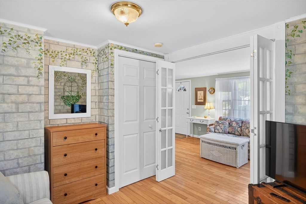 Interior, Stone Walls, Wood Texture Flooring