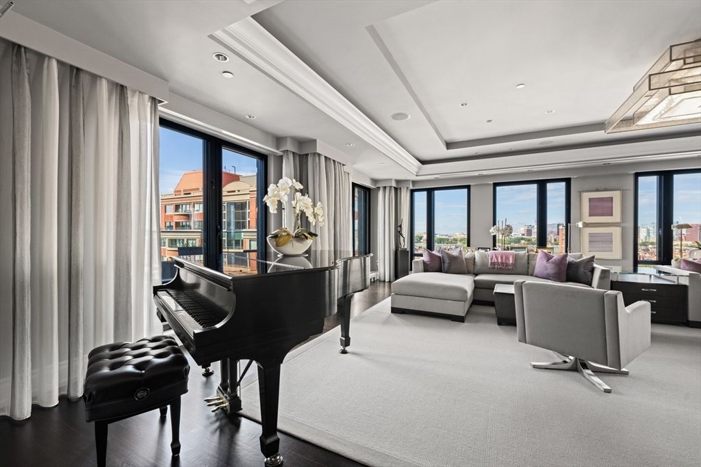 Interior, Living room, Piano, Recessed Lighting