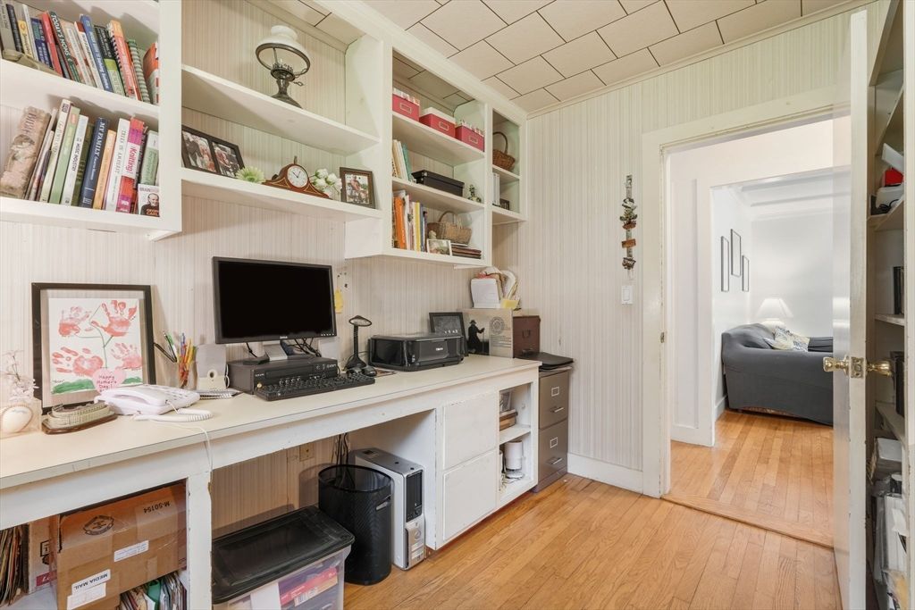 Home Office, Interior, Wood Texture Flooring