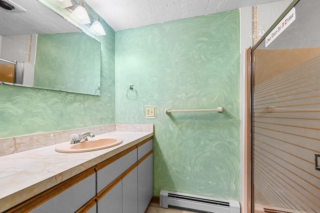 Bathroom, Glass Shower, Interior, Tile Countertops