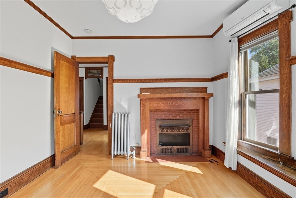 Fireplace, Interior, Wood Texture Flooring
