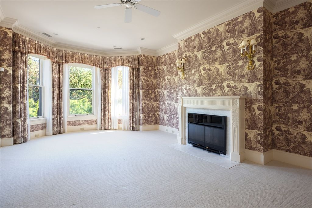 Empty room, Fireplace, Interior