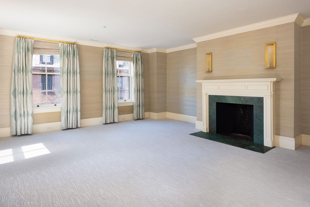Empty room, Fireplace, Interior