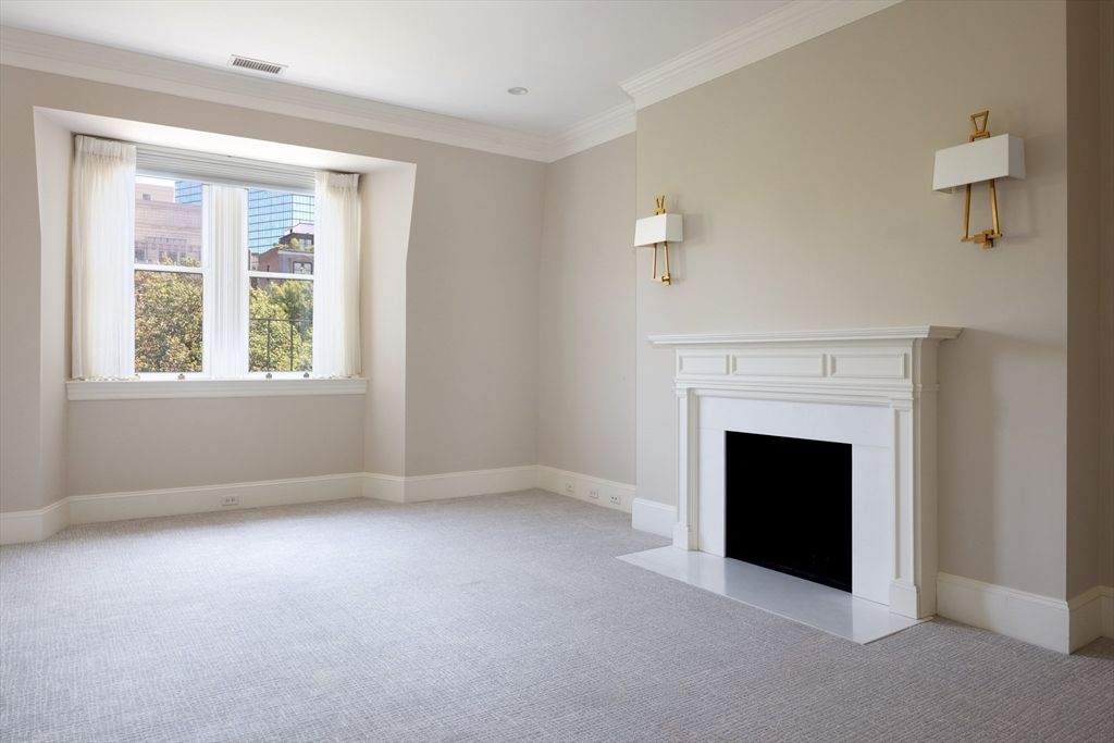 Empty room, Fireplace, Interior