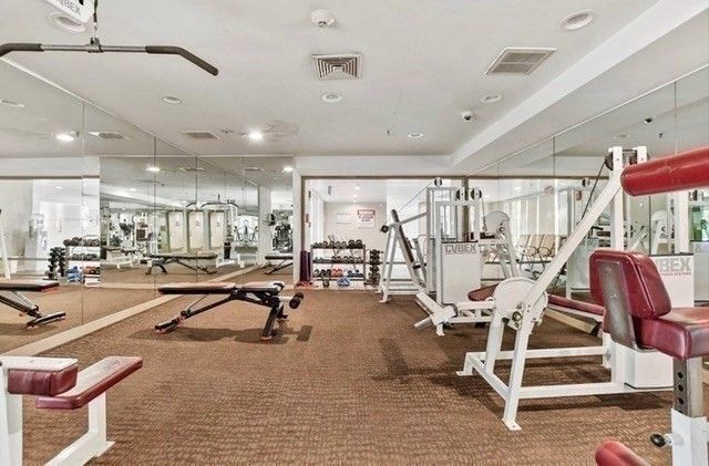 Fitness Equipment, Gym, Interior, Recessed Lighting