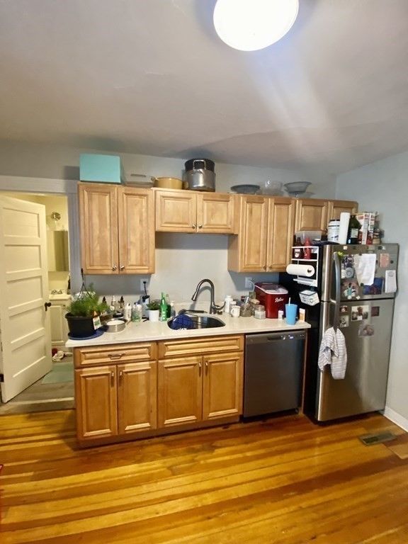 Interior, Kitchen, Wood Texture Flooring