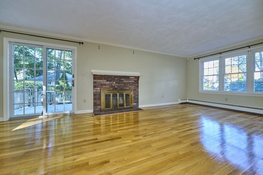 Empty room, Fireplace, Interior, Wood Texture Flooring