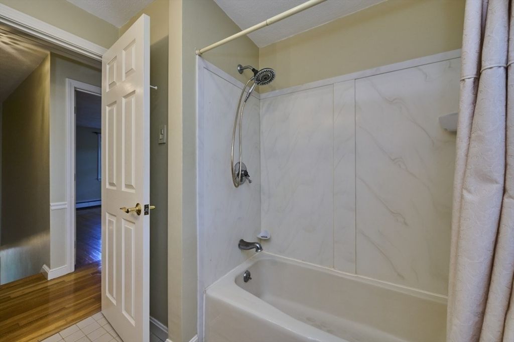 Bathroom, Interior, Marble Walls, Wood Texture Flooring