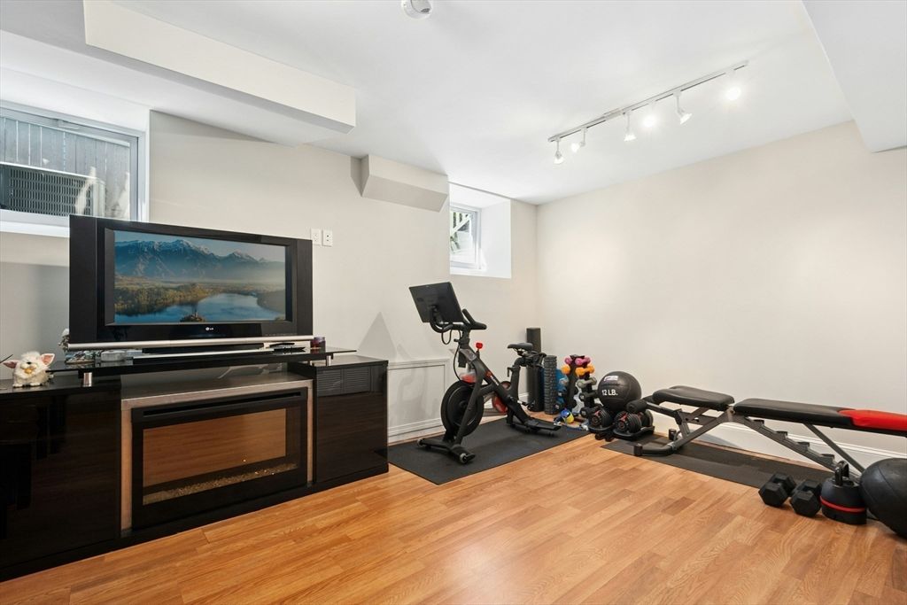 Fitness Equipment, Interior, Wood Texture Flooring