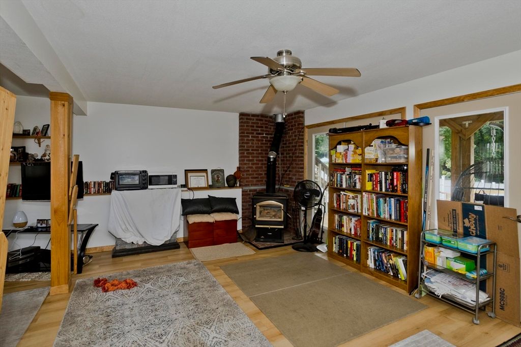 Fireplace, Interior, Stone Walls, Wood Texture Flooring