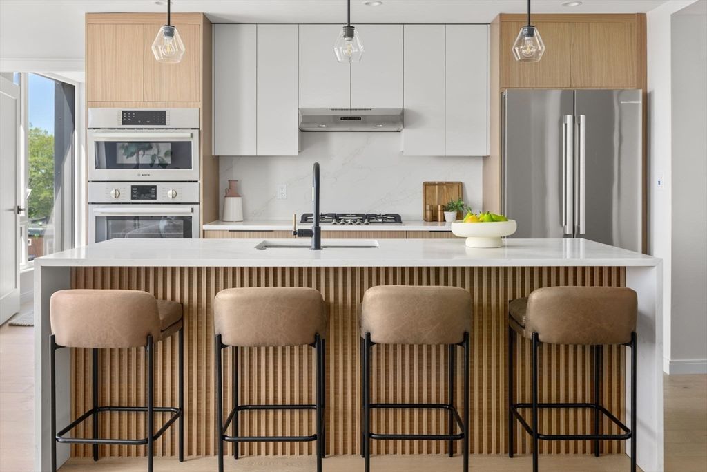 Interior, Kitchen, Pendant Lights, Recessed Lighting, Stainless Steel Appliances