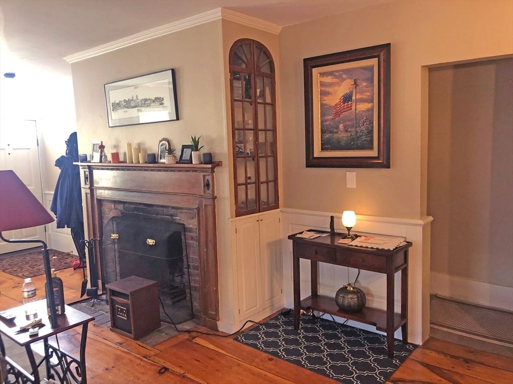 Fireplace, Interior, Wood Texture Flooring