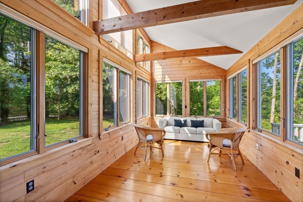 Interior, Living room, Sun Room, Wooden Beams, Wood Texture Flooring, Wooden Walls
