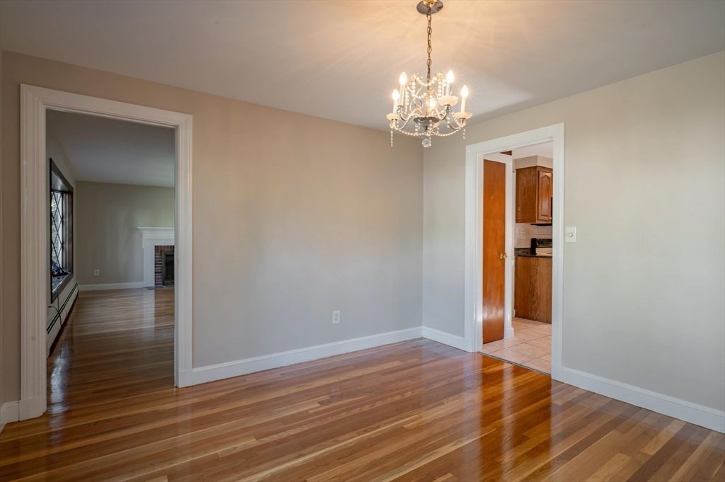 Chandelier, Empty room, Fireplace, Interior, Wood Texture Flooring