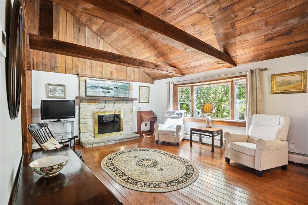 Fireplace, Interior, Living room, Wooden Beams, Wooden Ceilings, Wood Texture Flooring