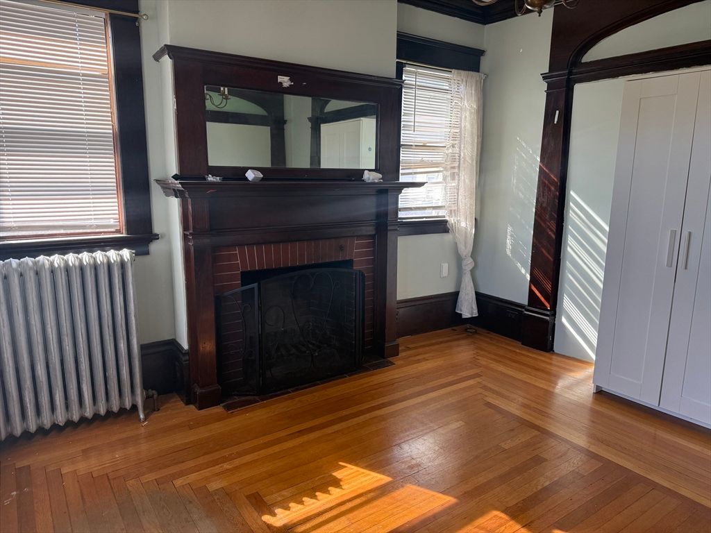 Fireplace, Interior, Wood Texture Flooring