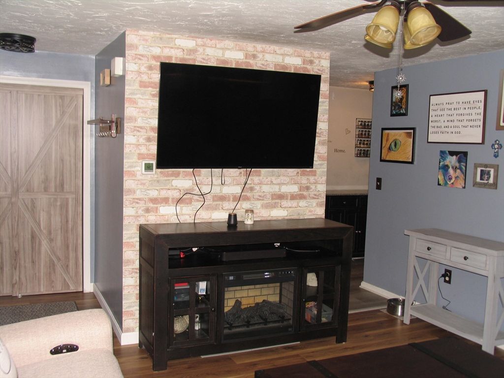 Fireplace, Interior, Wood Texture Flooring