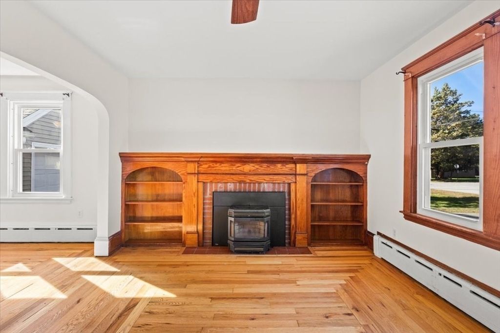 Fireplace, Interior, Wood Texture Flooring