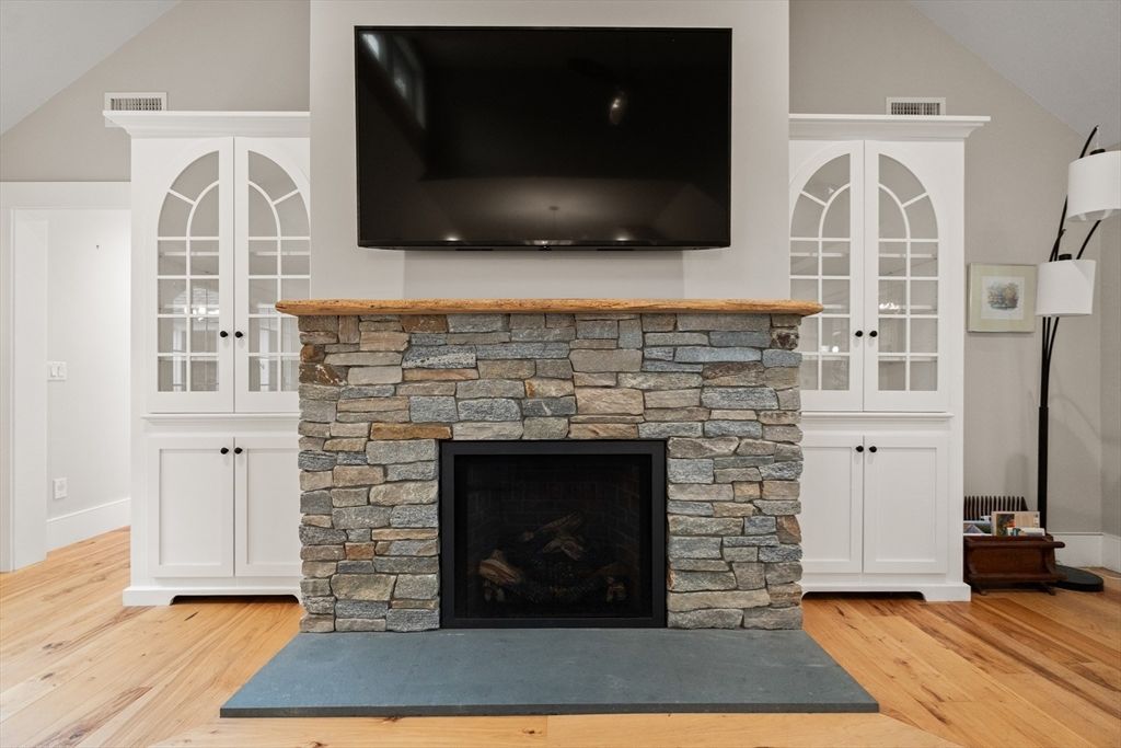 Fireplace, Interior, Wood Texture Flooring