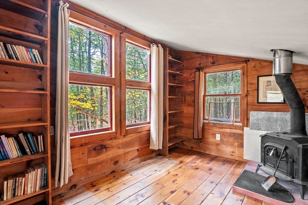 Fireplace, Interior, Wood Texture Flooring, Wooden Walls