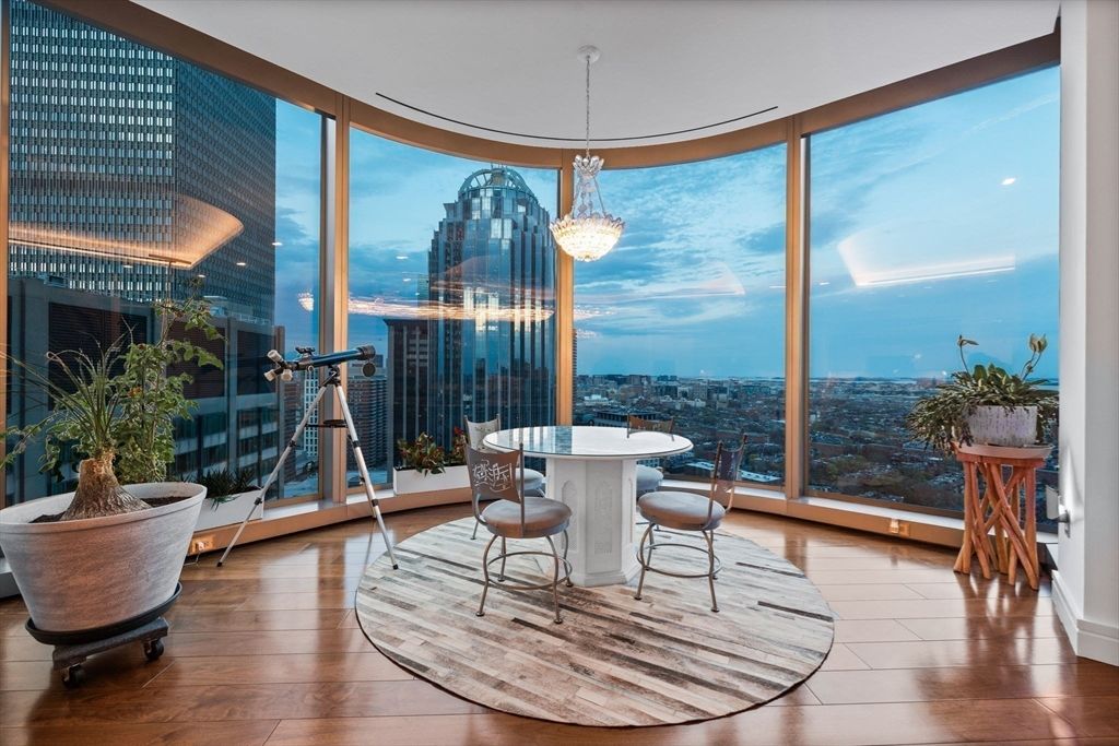 Chandelier, Dining room, Interior, Water, Wood Texture Flooring