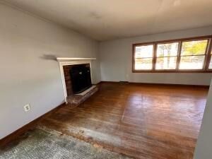 Empty room, Fireplace, Interior, Wood Texture Flooring