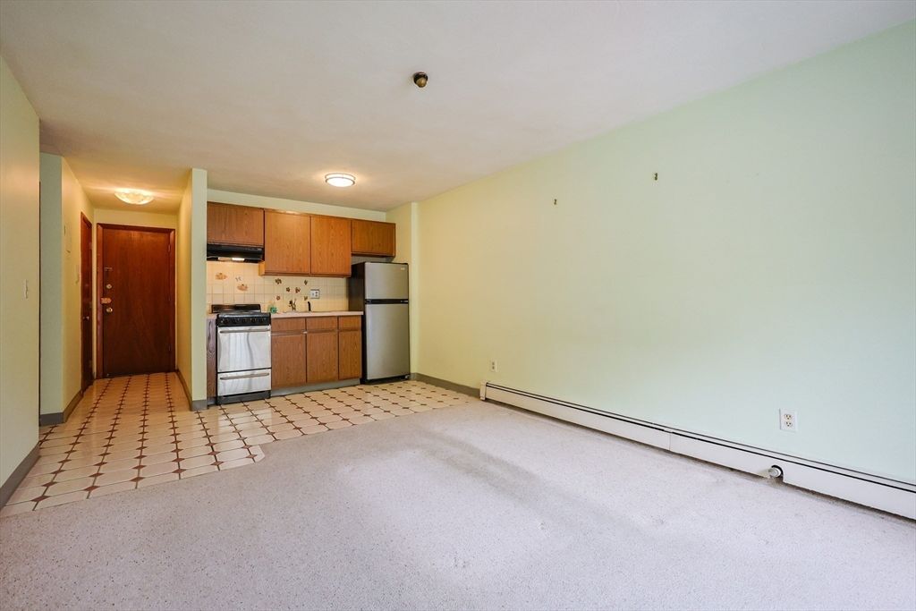 Empty room, Interior, Kitchen, Stainless Steel Appliances