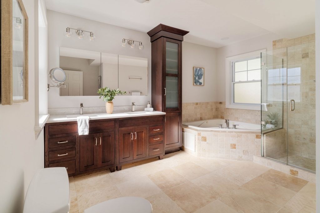 Bathroom, Dual Sink Vanities, Glass Shower, Interior