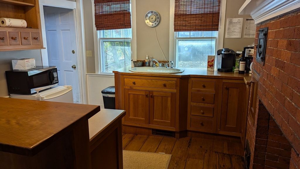 Interior, Stone Walls, Wood Texture Flooring
