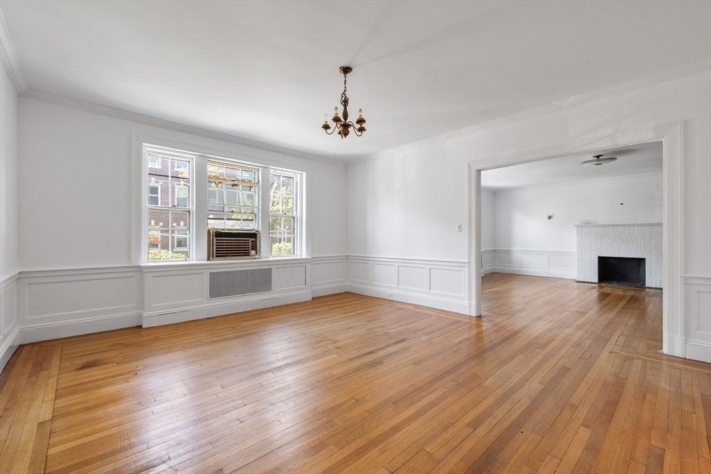 Empty room, Fireplace, Interior, Wood Texture Flooring