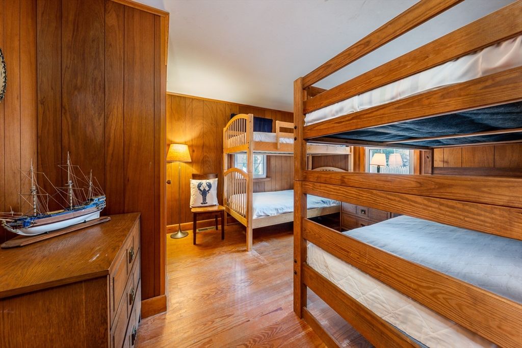 Bedroom, Interior, Wood Texture Flooring, Wooden Walls