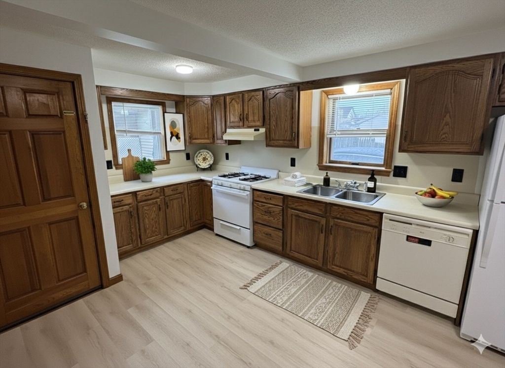 Interior, Kitchen, Wood Texture Flooring