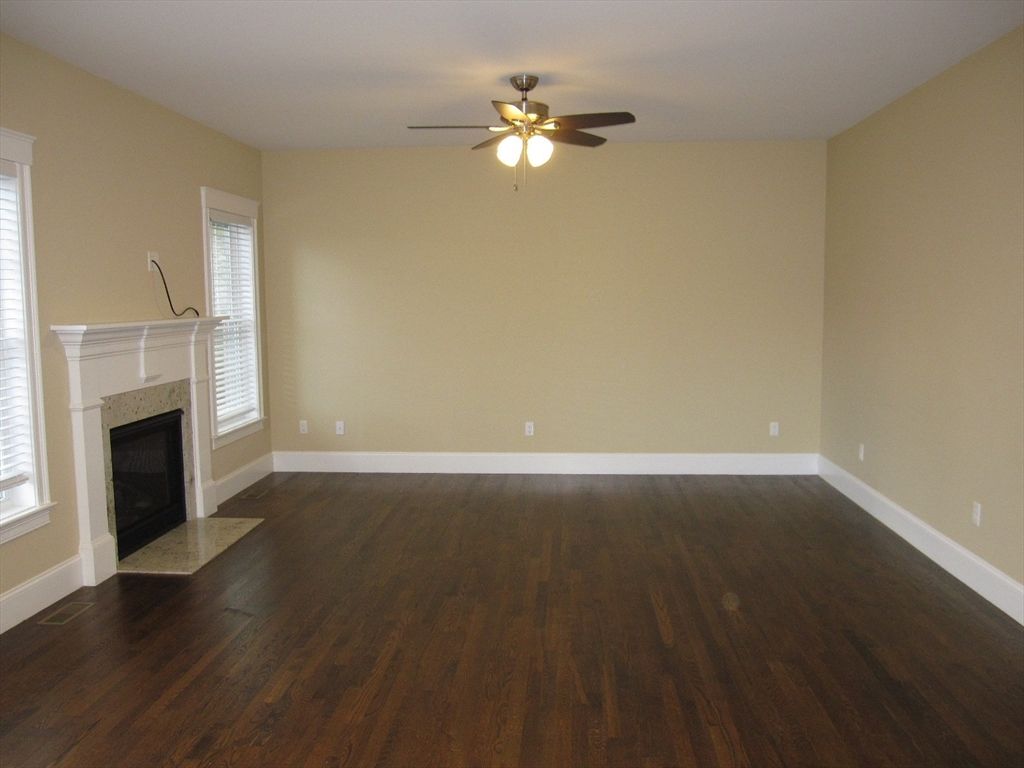 Empty room, Fireplace, Interior, Wood Texture Flooring