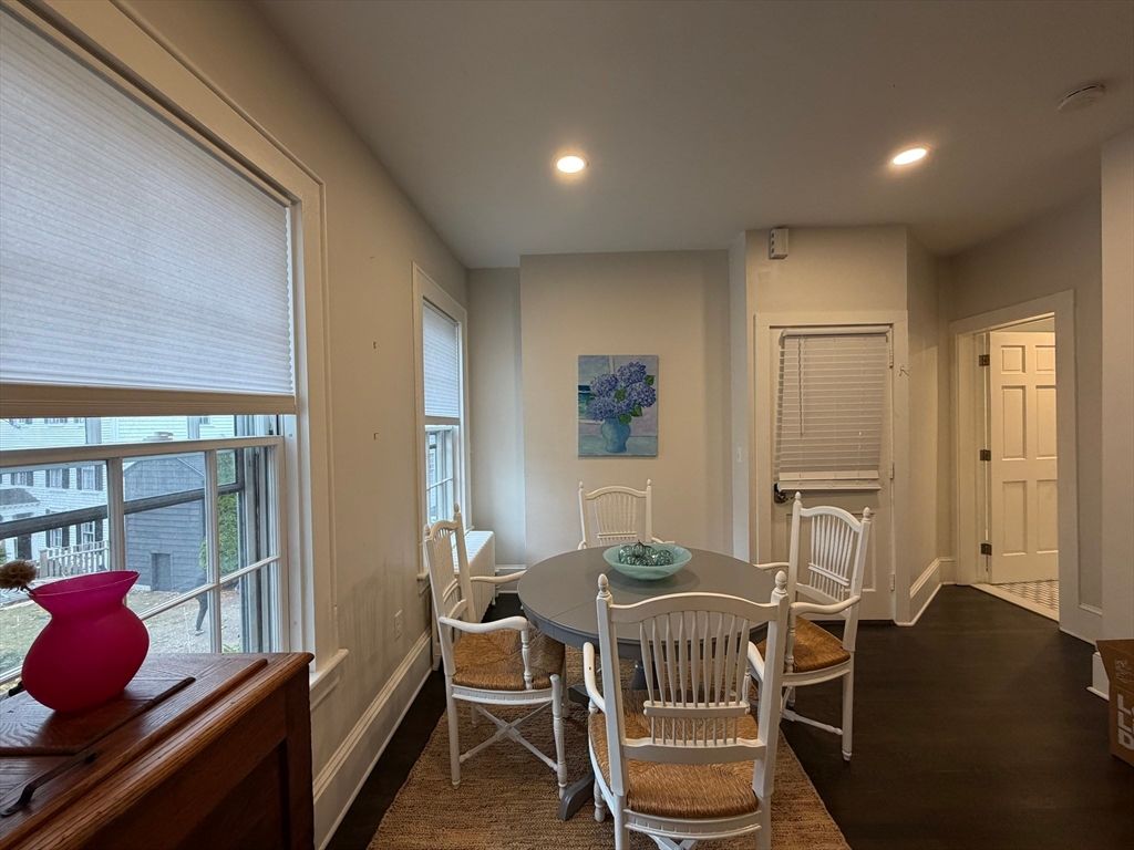 Dining room, Interior, Recessed Lighting, Water, Wood Texture Flooring