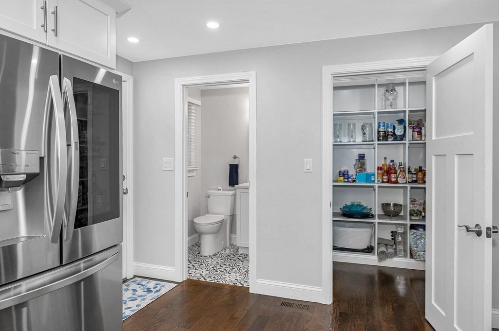 Interior, Recessed Lighting, Stainless Steel Appliances, Wood Texture Flooring